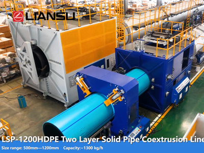 LSP-1200HDPE Two Layer Solid Pipe Coextrusion Line